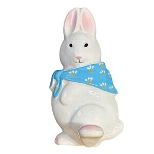 Vintage Ceramic Bunny Figurine Wall Hanging Holder: Foot is Hook Easter GIFT NEW